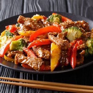 Emincé de boeuf aux légumes